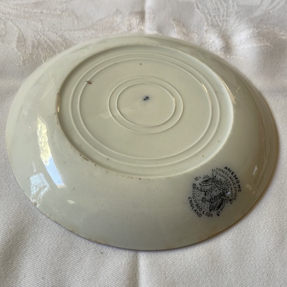 Anemone porcelain opaque Bridgewood & son England saucer vintage - Picture 4 of 6